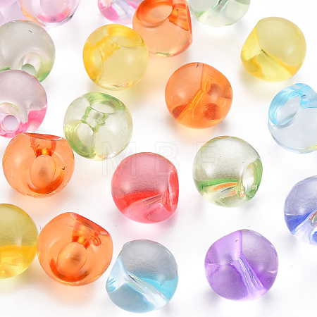 1-Hole Transparent Acrylic Buttons X-TACR-S154-50B-1