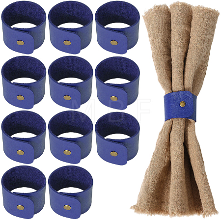 12Pcs PU Leather Napkin Rings AJEW-CL0005-81A-1