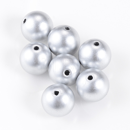 Matte Style Spray Painted Acrylic Beads LS-X-ACRP-S669-10mm-01-1