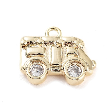 Brass Micro Pave Cubic Zirconia Pendants LS-KK-K276-05G-1