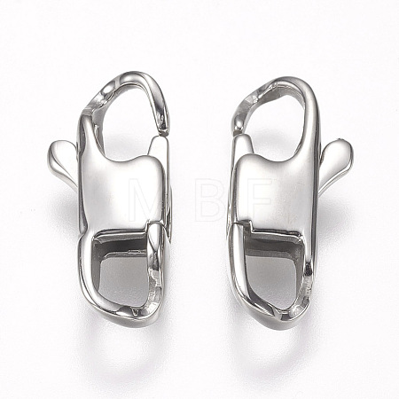 Tarnish Resistant 304 Stainless Steel Lobster Claw Clasps STAS-O114-056A-P-1