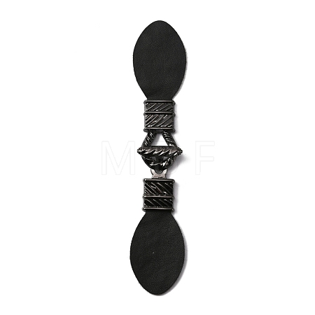 PU Imitation Leather Sew on Toggle Buckles FIND-WH0114-28B-1