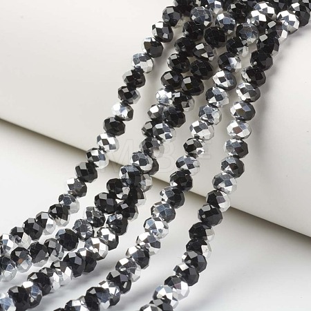 Electroplate Transparent Glass Beads Strands EGLA-A034-T2mm-M01-1