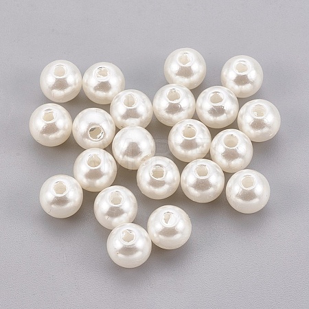 ABS Plastic Imitation Pearl Beads X-KY-G009-10mm-02-1