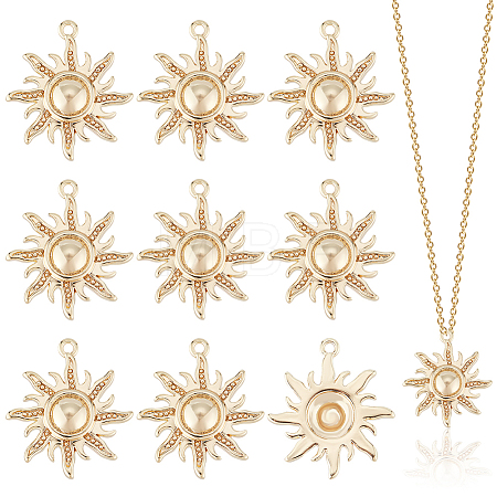 10Pcs Brass Pendants KK-BC0008-88-1