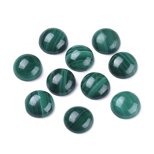 Natural Malachite Cabochons G-R476-01-8mm-1