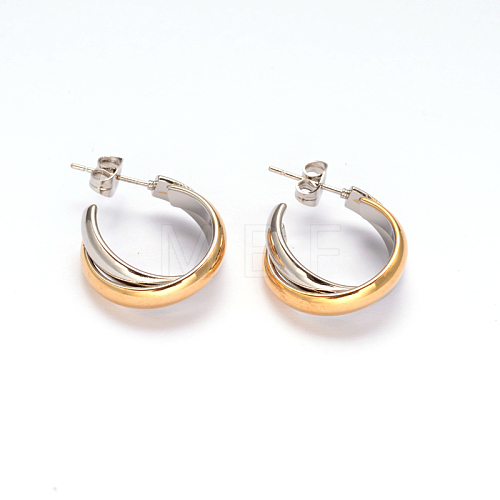 304 Stainless Steel Stud Earrings EJEW-O066-03M-1