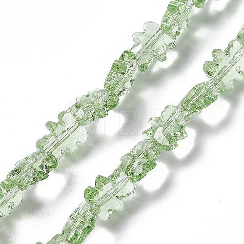 Transparent Electroplate Glass Beads Strands GLAA-C023-03A-1