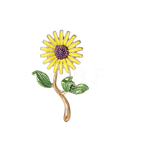 Fashionable Sunflower Enamel Pins PW-WG8B792-01-1