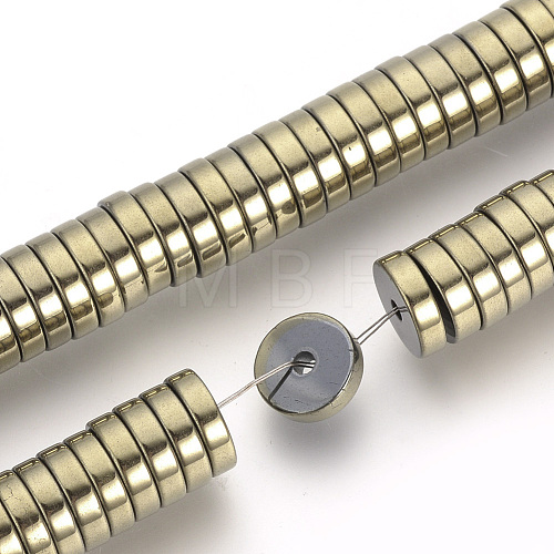 Electroplate Non-magnetic Synthetic Hematite Beads Spacers Strands X-G-Q486-74H-1