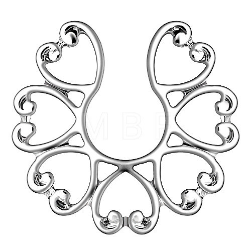 Titanium Steel Flower Clip On Nipple Rings WG76523-03-1