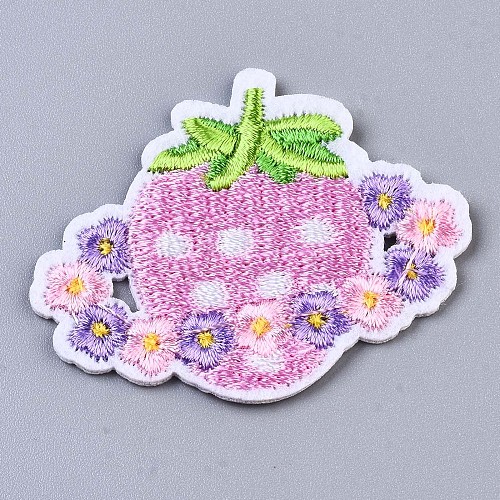 Strawberry with Flower Appliques DIY-S041-112-1
