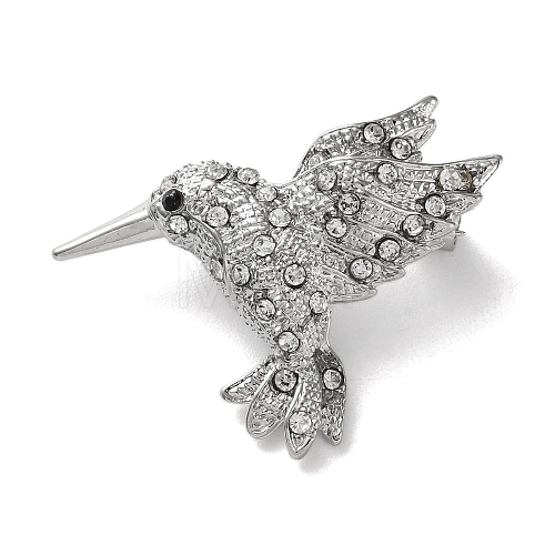 Woodpecker Platinum Zinc Alloy Enamel Pin JEWB-D068-02P-01-1