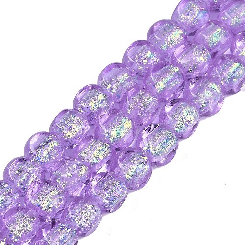 Handmade Foil Lampwork Beads Strands FOIL-K003-05A-1