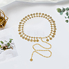 1Pc Ethnic Style Alloy & Iron Coin Tassel Waist Body Chains for Women AJEW-GF0014-23-7