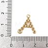 Brass Micro Pave Cubic Zirconia Pendants KK-I352-01G-4