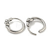 316 Surgical Stainless Steel Hoop Earrings for Women and Men EJEW-D096-24A-AS-2