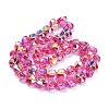 Electroplate Transparent Glass Beads Strands EGLA-B012-AB07-2