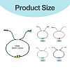 4Pcs 4 Colors Alloy Enamel Fish Charm Adjustable Bracelets BJEW-TA0001-30-3