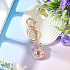 Number 8 Transparent Resin Keychains KEYC-TADJ0001-10H-3