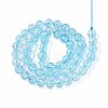 Crackle Transparent Glass Beads Strands GLAA-N063-8mm-02-2