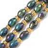 Electroplated Natural Druzy Geode Crystal Beads Strands G-G459-03B-11-1