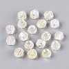 Transparent Spray Painted Glass Beads X1-EGLA-N018-4mm-10-2