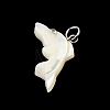 Natural White Shell & Crystal Rhinestone Pendants SH-CBAC52B-01C-2