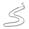 Non-Tarnish 304 Stainless Steel Rope Chain Necklace for Men Women X-NJEW-K245-023D-1