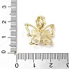 Brass Clear Cubic Zirconia European Dangle Charms KK-F877-16G-3