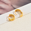 Leaf Pattern Brass Hoop Earrings MB2194-5