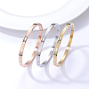 3Pcs 3 Colors Stainless Steel Hinged Bangles DB9414-1-3