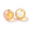 Full Rainbow Plated Glass Beads X-EGLA-P059-02B-FR02-2
