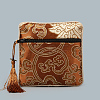 Chinese Style Square Cloth Zipper Pouches CON-PW0001-090R-1