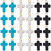 60Pcs 3 Colors Dyed Synthetic Turquoise Pendants FIND-BM0001-60B-1