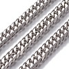 304 Stainless Steel Cuban Link Chains CHS-P007-31P-1
