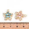 Brass Micro Pave Cubic Zirconia Pendants KK-T078-30G-3
