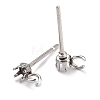 304 Stainless Steel Stud Earring Settings STAS-B004-02P-A-2