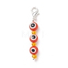 7 Chakra Handmade Lampwork Evil Eye Beaded Pendant Decorations HJEW-JM00792-2