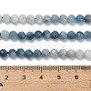 Gradient Color Natural Devil Blue Aquamarine Beads Strands G-NH0072-B01-5mm-6