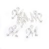 Silver Color Plated Alloy Letter Pendants PALLOY-J718-01S-M-2