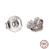 Rhodium Plated 925 Sterling Silver Ear Nuts STER-K167-041P-1