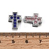 Alloy with Rhinestone Slide Charms RB-NH0002-01P-3
