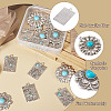 16Pcs 8 Styles Synthetic Turquoise Pendants FIND-TA0002-16-13