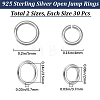 60Pcs 2 Styles 925 Sterling Silver Open Jump Rings STER-BBC0006-21-2