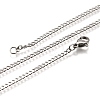 Non-Tarnish 304 Stainless Steel Curb Chain Necklaces NJEW-L162-01B-P-3