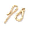 Brass Hook and S-Hook Clasps KK-Z136-41C-G-3