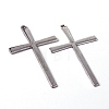 Tibetan Style Alloy Cross Large Pendants X-EAAA0100Y-NF-1