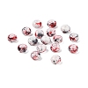 Opaque Spray Painted Glass Beads X1-GLAA-G118-01R-1