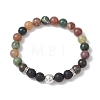 3Pcs Natural Mixed Gemstone Stretch Bracelets Sets BJEW-JB10954-3